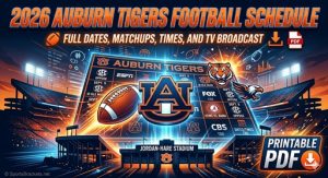 Calendario de fútbol de Auburn 2026, PDF imprimible con calendario de TV – Cuadros deportivos