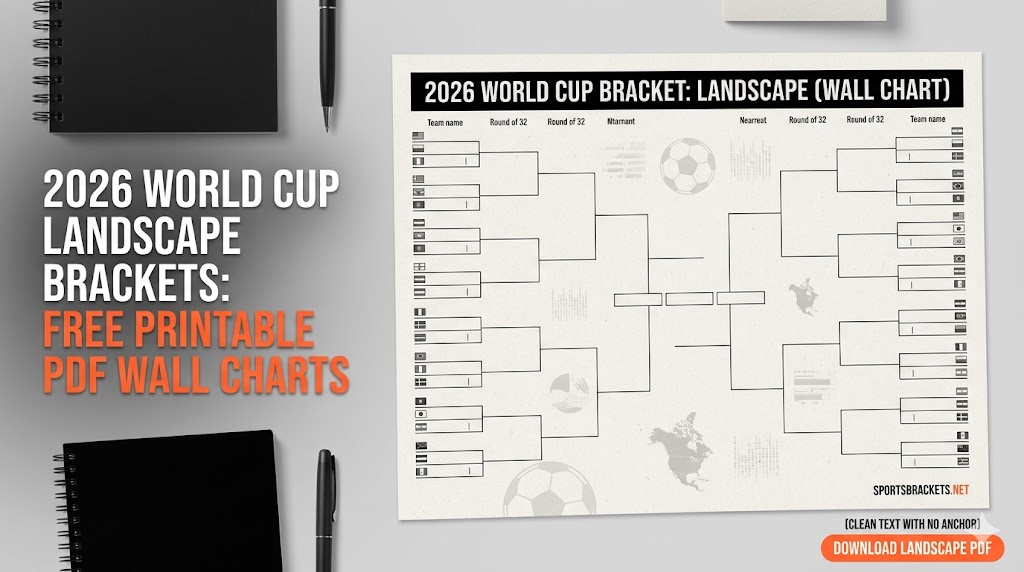 Cuadros de paisaje de la Copa del Mundo 2026: gráficos murales en PDF imprimibles de estructura abundante – Cuadros de acciones deportivas