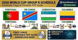 Comunidad Buen escritorio completo de horarios de la Copa Mundial 2026: fechas completas, horarios de inicio y PDF imprimible – Corchetes de actividades deportivas