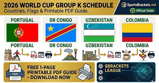 Comunidad Buen escritorio completo de horarios de la Copa Mundial 2026: fechas completas, horarios de inicio y PDF imprimible – Corchetes de actividades deportivas