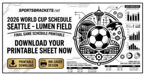 Calendario del Mundial de Seattle 2026 | PDF imprimible gratis | Lumen Field – Soportes deportivos