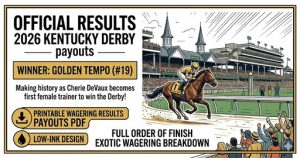 Resultados y pagos originales del Kentucky Derby 2026: Golden Tempo hace historia – Soportes deportivos