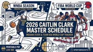 Agenda Grasp de Caitlin Clark 2026: PDF imprimible, eventos televisivos y fechas de la Copa Mundial – Cuadros deportivos