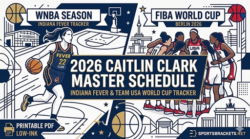 Agenda Grasp de Caitlin Clark 2026: PDF imprimible, eventos televisivos y fechas de la Copa Mundial – Cuadros deportivos