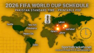 Agenda de la Copa Mundial 2026: PDF imprimible para Pakistan Popular Time (PKT) | DeportesSoportes