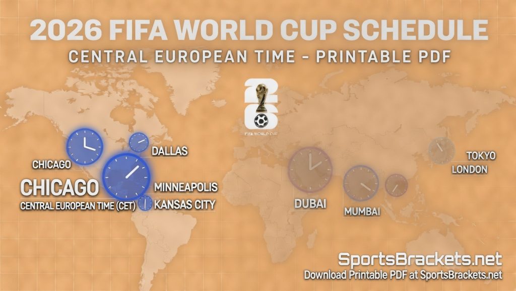 Calendario de la Copa del Mundo 2026: PDF imprimible según el horario de verano de Europa Central (CEST) | DeportesSoportes