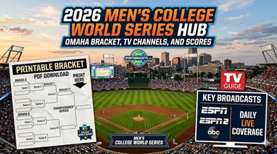 Agenda de la Serie Mundial Universitaria Masculina 2026: Cuadro de Omaha, canales de TV, clasificaciones y PDF imprimible – Cuadros de acciones deportivas