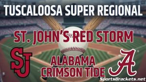 Agenda y cuadro regional grande de Tuscaloosa 2026: St. John’s vs.Alabama