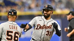 Los Tigres disparan cinco jonrones y se mantienen alejados de los Rays en una pelea
