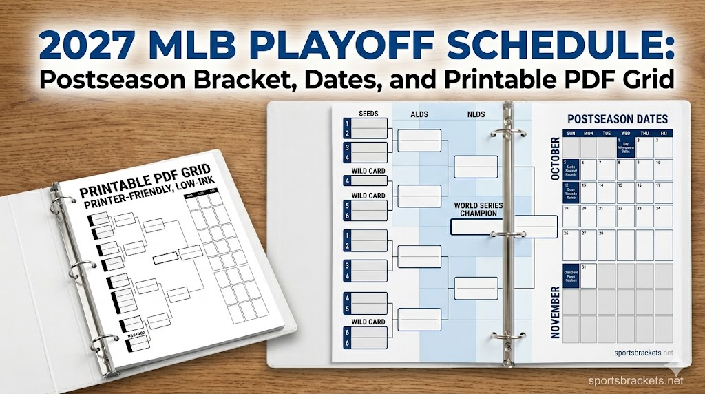 Calendario de playoffs de la MLB 2027: cuadro de postemporada, fechas y cuadrícula en PDF imprimible – Cuadros deportivos