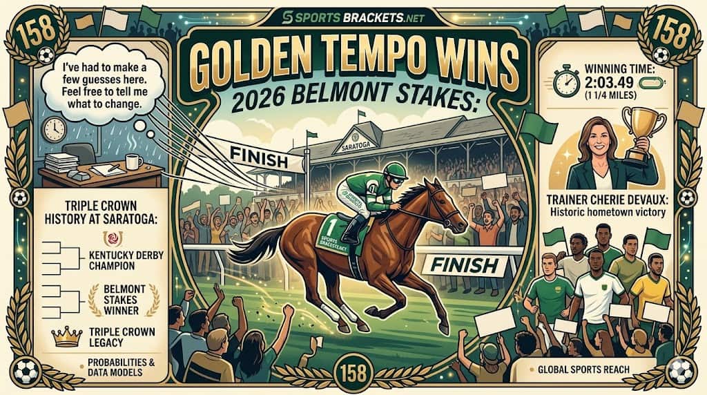 Resultados de Belmont Stakes 2026: el ganador del Kentucky Derby, Golden Tempo, gana en Saratoga