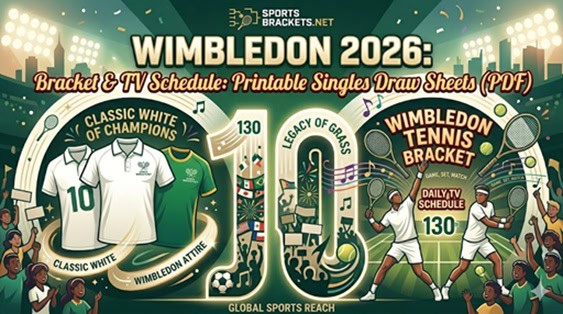 Agenda Wimbledon 2026: manual de TV, fechas y corchetes imprimibles