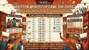 Libro del Día del Deporte de la Copa Mundial de Houston | Inicio y estacionamiento del estadio NRG