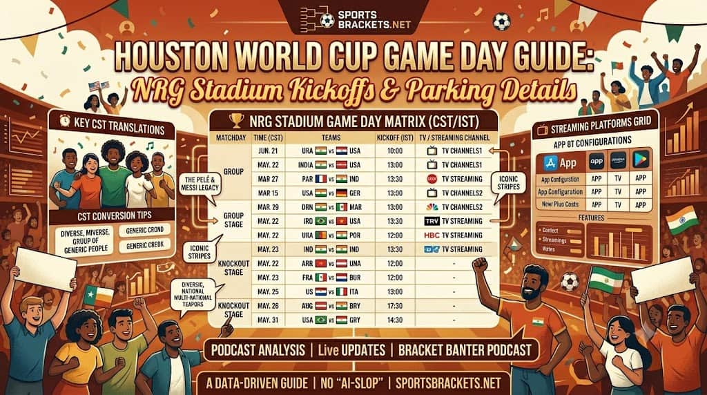 Libro del Día del Deporte de la Copa Mundial de Houston | Inicio y estacionamiento del estadio NRG
