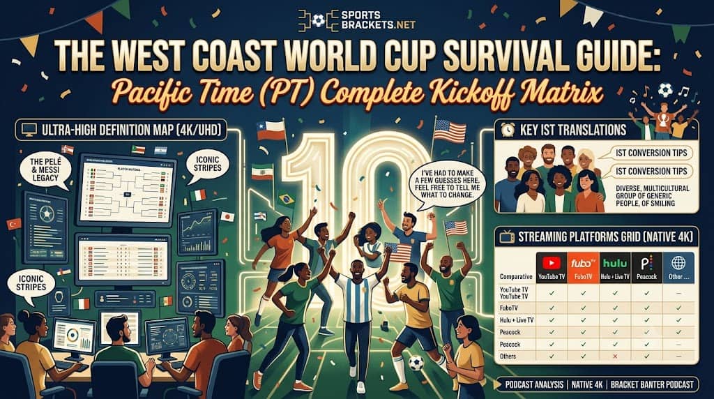 Información de supervivencia para la Copa Mundial West Waft 2026 | Matriz de inicio en hora del Pacífico