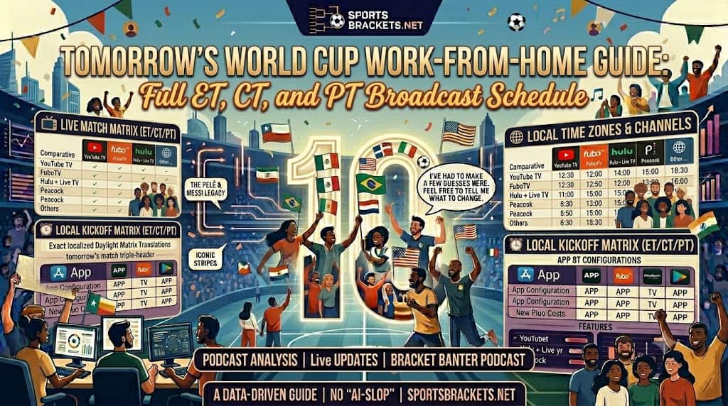 Manual de trabajo desde la residencia de la Copa Mundial: agenda de transmisión ET, CT y PT