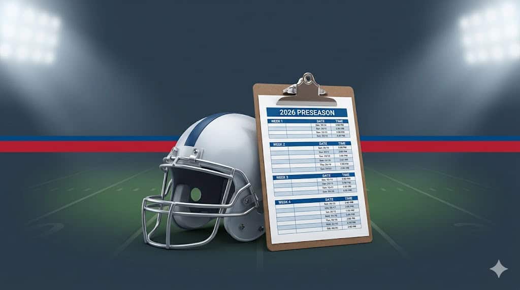 Calendarios de pretemporada de la NFL 2026 actualizados: fechas confirmadas, horarios de inicio y archivos PDF imprimibles para los 32 equipos: grupos deportivos