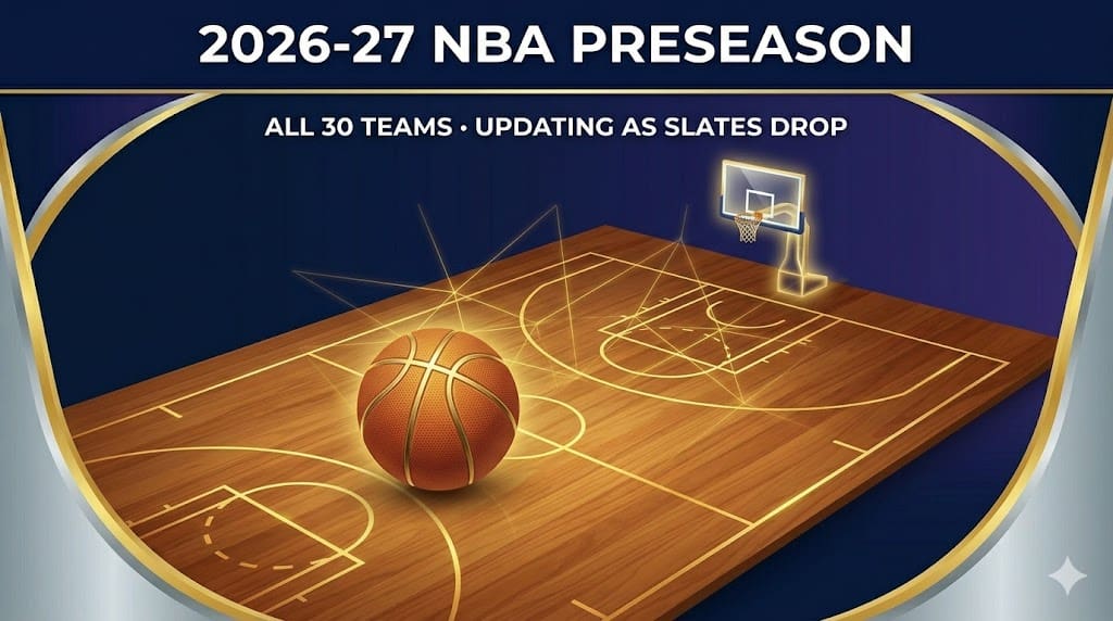 Agenda de pretemporada de la NBA 2026-27: fechas, enfrentamientos y TV (actualización por grupo) – Cuadros deportivos