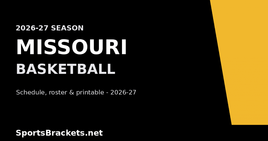Calendario de baloncesto de Missouri 2026-27: fechas, lista, TV y PDF imprimible – Corchetes de actividades deportivas