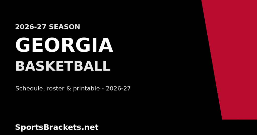 Agenda de baloncesto de Georgia 2026-27: fechas, lista, TV y PDF imprimible – Cuadros deportivos