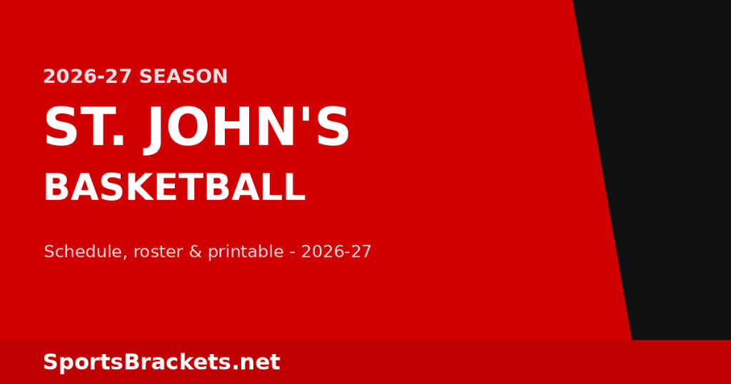 Agenda de baloncesto de St. John’s 2026-27: fechas, lista, TV y PDF imprimible – Cuadros deportivos