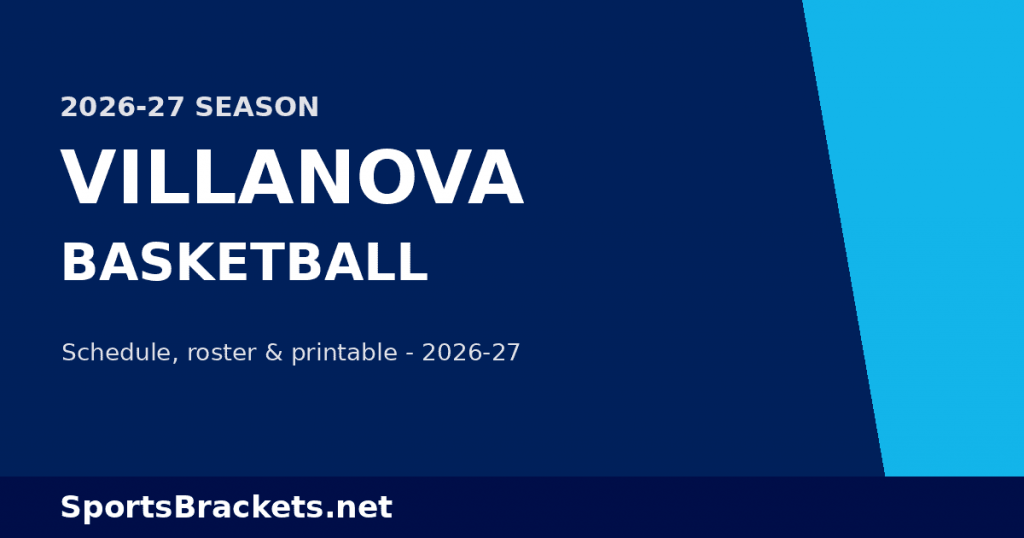 Calendario de baloncesto de Villanova 2026-27: fechas, plantilla, TV y PDF imprimible – Acciones deportivas