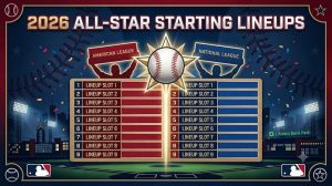 Alineaciones iniciales del Juego de Estrellas de la MLB 2026 (Bating Thunder imprimible)