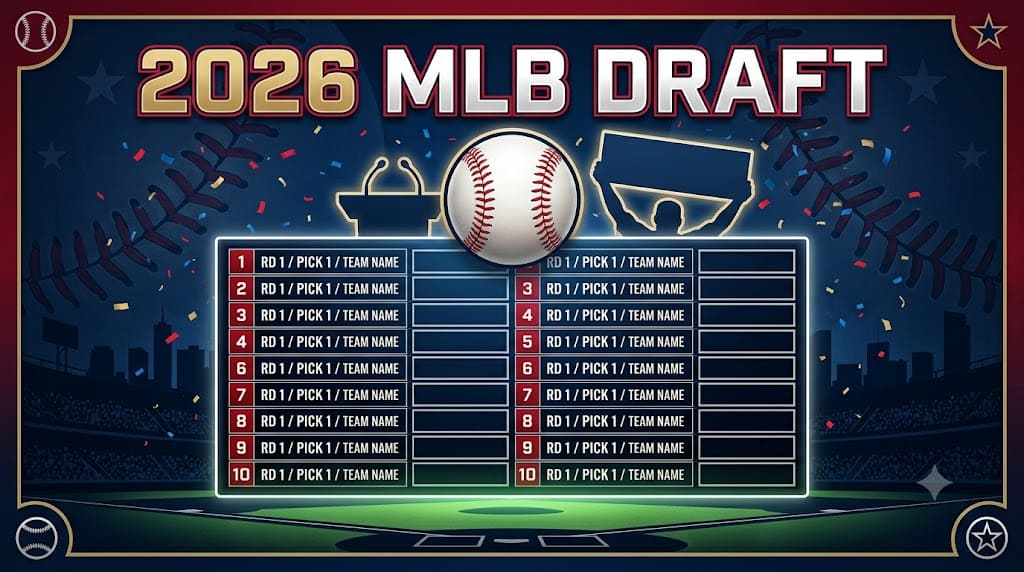 Disputa del Draft de la MLB de 2026: rastreador de la primera ronda imprimible y selección número 1