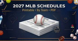 Agenda imprimible de la MLB 2027: por equipo, diseño en PDF – Soportes deportivos