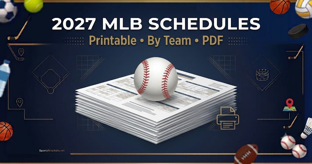 Agenda imprimible de la MLB 2027: por equipo, diseño en PDF – Soportes deportivos