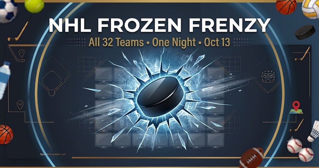 Calendario de Frozen Frenzy de la NHL 2026: los 32 grupos, una noche (13 de octubre) + imprimible – Cuadros deportivos